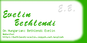 evelin bethlendi business card